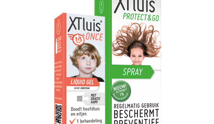 Voorkom hoofdluis met Protect & Go spray of behandel met XT luis Once. Behandelen met XT luis Once, voorkomen met XT luis Protect & Go.